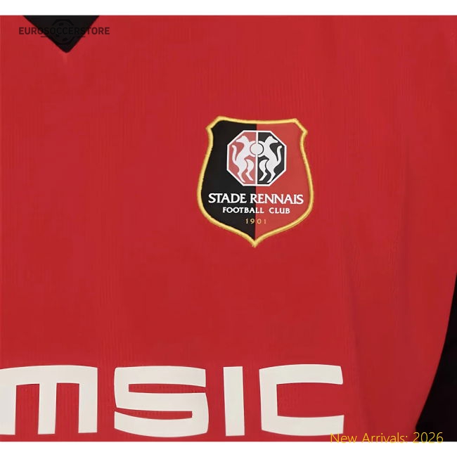 2025-2026 Stade Rennais Home Shirt-Vantage Point Soccer